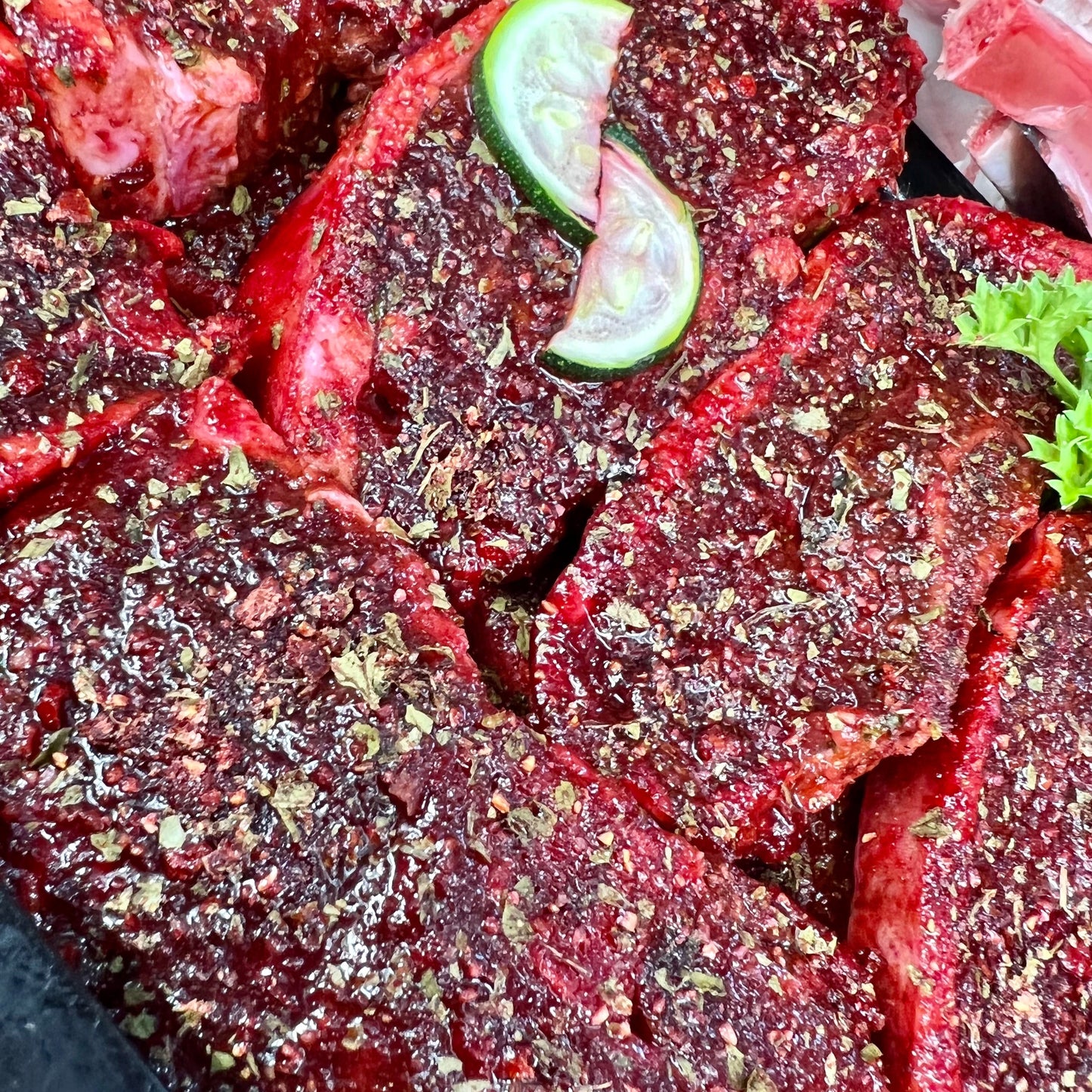Red Wine Garlic Lamb Chump Chops
